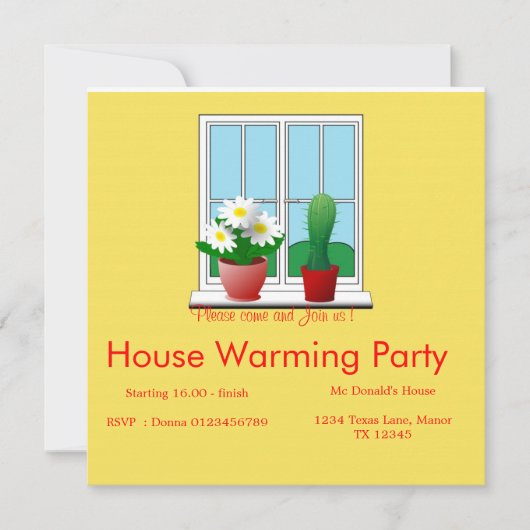 House Warming Invitation Kaart (Voorkant)