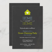 House Warming Invitation, Sweet Home Chalk Style Kaart (Voorkant / Achterkant)