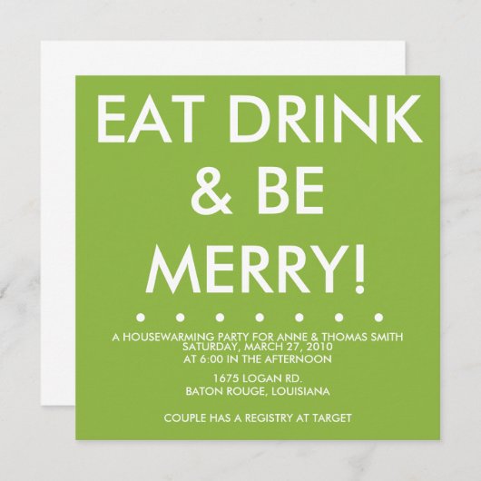 House Warming Kaart (Voorkant / Achterkant)