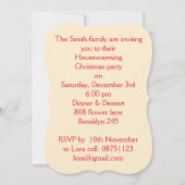 House warming kerstfeest kaart (Achterkant)