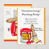 House Warming / Painting Party Aankondiging (Voorkant / Achterkant)