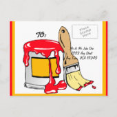 House Warming / Painting Party Aankondiging (Achterkant)