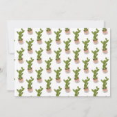 House Warming Party Cactus Plant Pot Hand getekend Kaart (Achterkant)
