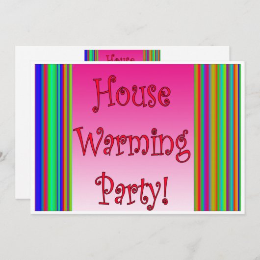 House Warming Party Card Kaart (Voorkant / Achterkant)