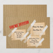 House Warming Party CardBoard Box Kaart (Voorkant / Achterkant)