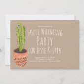 House Warming Party House Plant Hand Drawn Kaart (Voorkant)