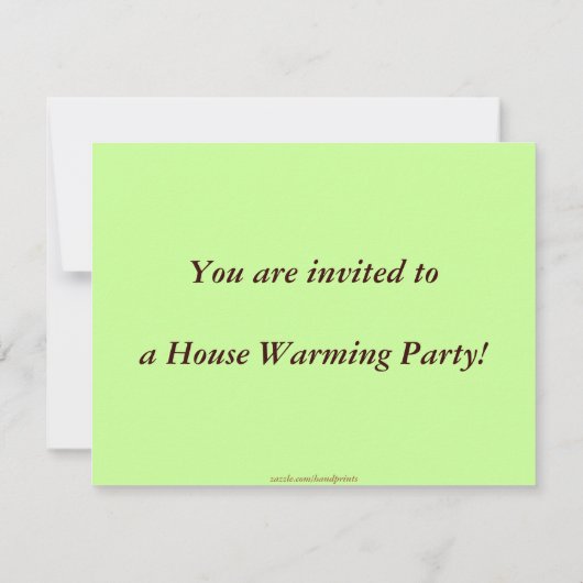 House Warming Party Invitation Kaart (Achterkant)