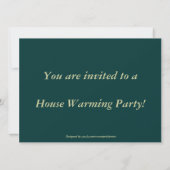 House Warming Party Invitation Kaart (Achterkant)