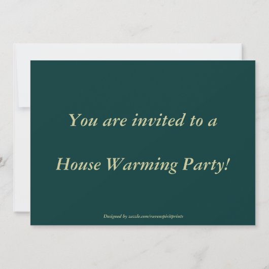 House Warming Party Invitation Kaart (Achterkant)