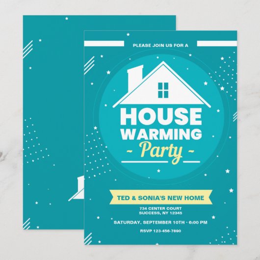 House Warming Party Kaart (Voorkant / Achterkant)