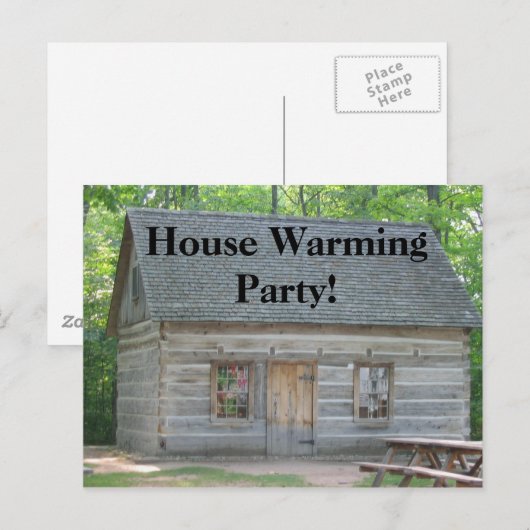 House Warming Party. Uitnodiging Briefkaart (Voorkant / Achterkant)