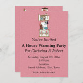 House Warming Retro Witte Kachel  Utensils Kaart (Voorkant / Achterkant)