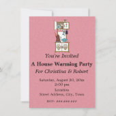 House Warming Retro Witte Kachel  Utensils Kaart (Voorkant)