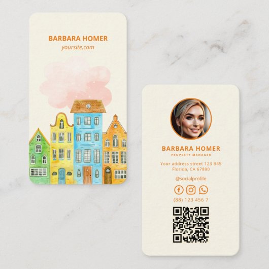 House Waterverf Real Estate Agent Visitekaartje (Voorkant / Achterkant)