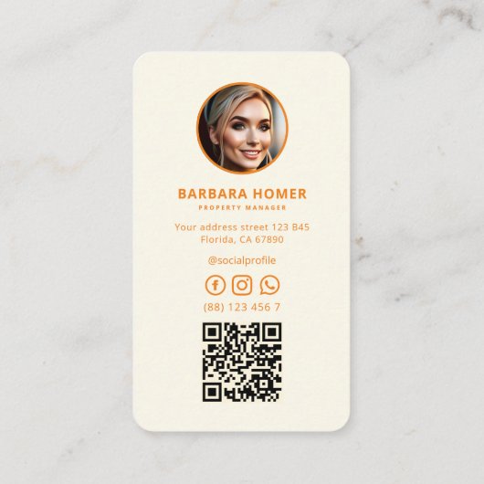 House Waterverf Real Estate Agent Visitekaartje (Achterkant)