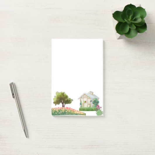 House with Flower Garden Post-it Notes (Kantoor)
