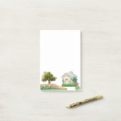 House with Flower Garden Post-it Notes (Op bureau)
