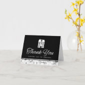 House with heart realtor real estate thank you kaart (Gele Bloem)