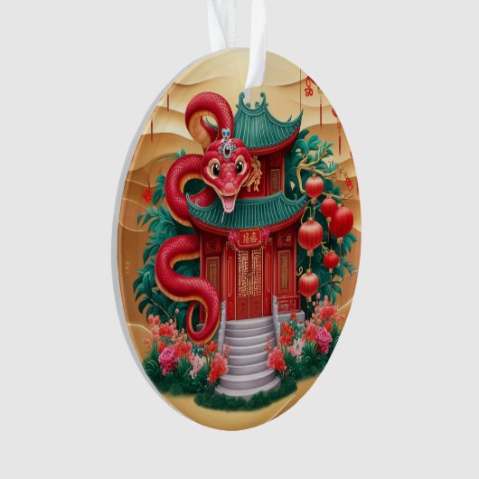 House Wood Snake Ornament (voorkant)