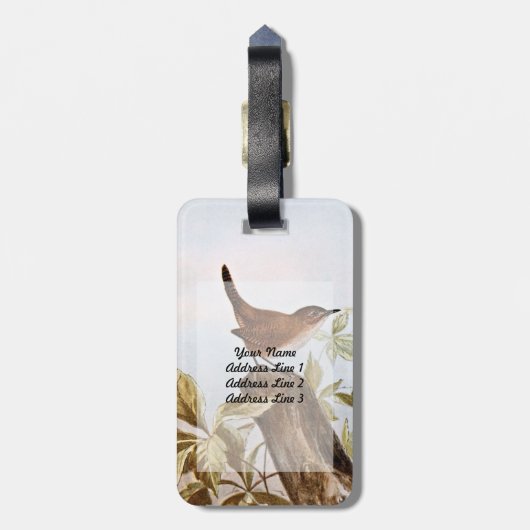 House Wren Bagagelabel (Achterkant verticaal)