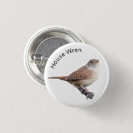 House Wren Ronde Button 3,2 Cm (Voorkant /achterkant)