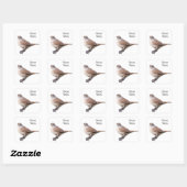 House Wren Vierkante Sticker (Vel)