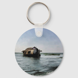 Houseboot in Kerala in de saltwaterlagune Sleutelhanger