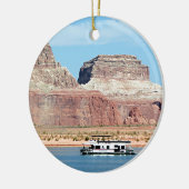 Houseboot, Lake Powell, Arizona, Verenigde Staten Keramisch Ornament (Links)