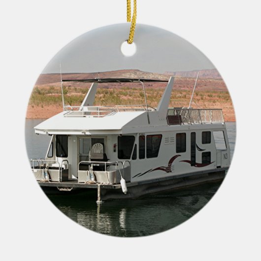 Houseboot, Lake Powell, Arizona, Verenigde Staten Keramisch Ornament (Voorkant)