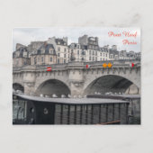 Houseboot nabij Pont Neuf - Parijs, Frankrijk Briefkaart (Voorkant)