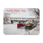 Houseboten nabij Pont Bir-Hakeim - Parijs Magneet (Horizontaal)