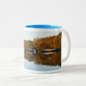 Houseboten op de Rijn Tweekleurige Koffiemok (Voorkant rechts)