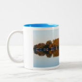Houseboten op de Rijn Tweekleurige Koffiemok (Links)
