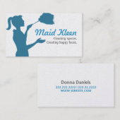 HouseCleaning Housekeeper Maid Visitekaartje (Voorkant / Achterkant)