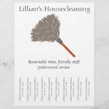 Housecleaning Maid Service Flyer, Scheur uit Strip