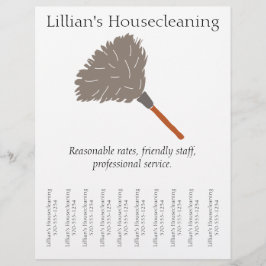 Housecleaning Maid Service Flyer, Scheur uit Strip Flyer