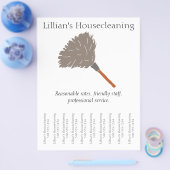 Housecleaning Maid Service Flyer, Scheur uit Strip Flyer (Enkel)