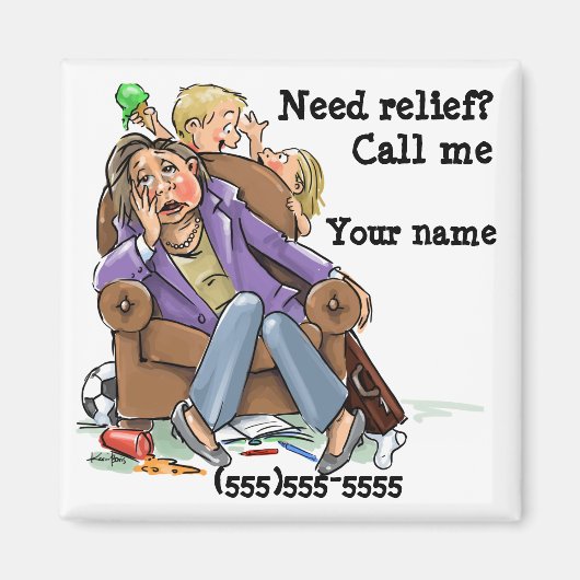 Housecreaning service reminder magneet aangepast (Voorkant)