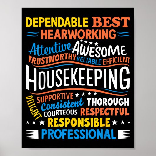 Housekeeng Appreciation Environmental Services Wee Poster (Voorkant)