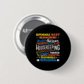 Housekeeng Appreciation Environmental Services Wee Ronde Button 5,7 Cm (Voorkant /achterkant)