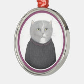 HOUSEKEEPER CAT Premium Round Ornament (Links)