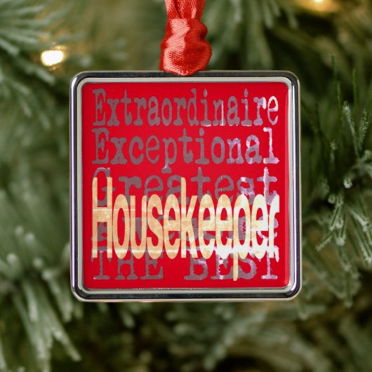Housekeeper Extraordinaire Metalen Ornament (Boom)