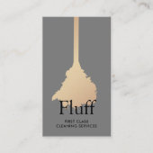 HouseKeeper Gold Feather Duster House Cleaning Visitekaartje (Voorkant)