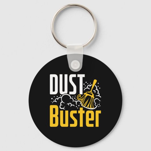 Housekeeper Housekeeping Cleaning Lady Dust Buster Sleutelhanger (Voorkant)