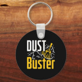Housekeeper Housekeeping Cleaning Lady Dust Buster Sleutelhanger (Voorkant)