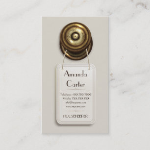 Housekeeper Maid Hotel Reception Motel Visitekaartje