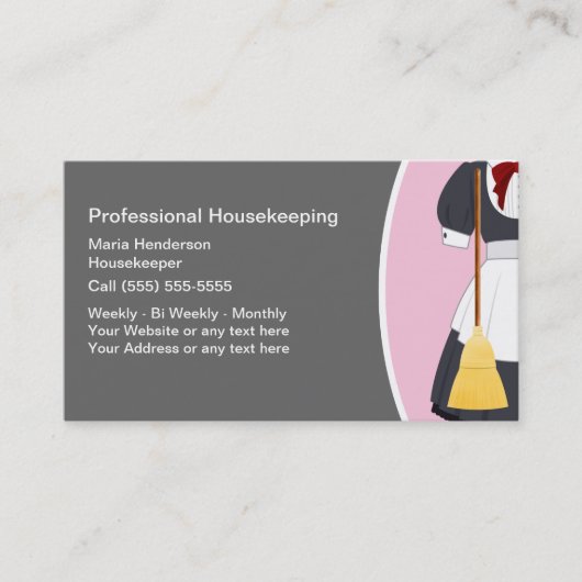 Housekeeper Maid Visitekaartjes (Voorkant)
