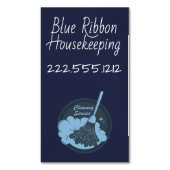 Housekeeping Badge Navy Magnetisch Visitekaartje (Voorkant Verticaal)
