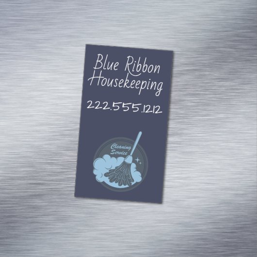 Housekeeping Badge Navy Magnetisch Visitekaartje (Voorbeeld)