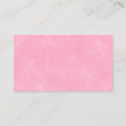 housekeeping Cartoon roze marmer Schoonmaak Servic Visitekaartje (Achterkant)